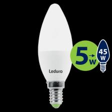 LEDURO LED CANDLE E14 5W 2700K OPÁL
